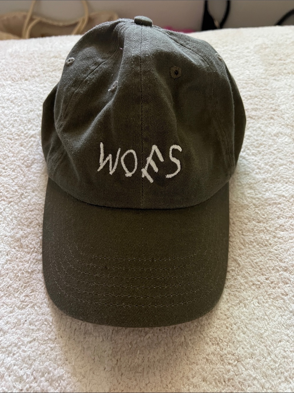 Embroidered Olive Green Baseball Cap